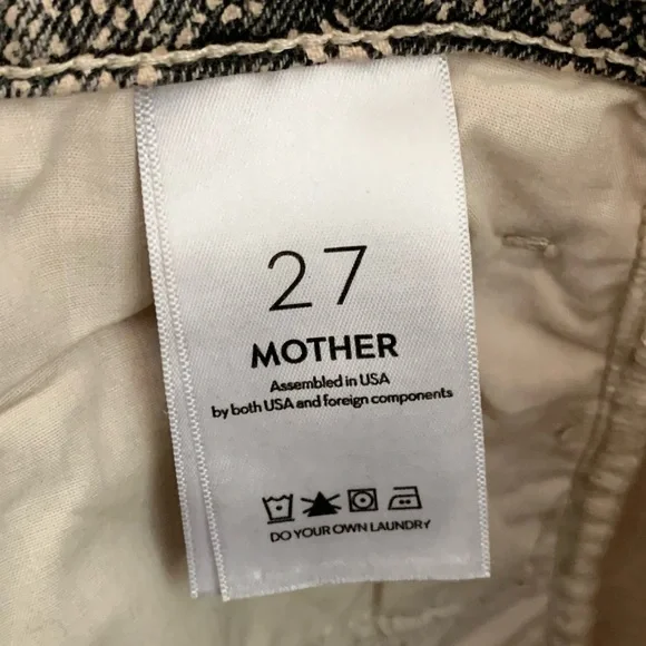 MOTHER The Hustler Flood High Rise Jeans Snake Print Size 27 - Picture 9 of 10